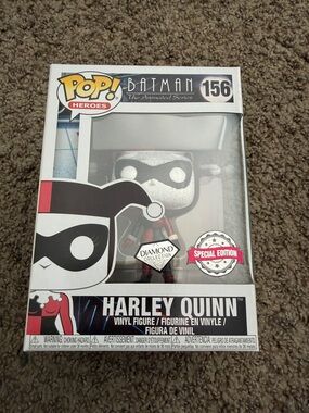Funko Harley Quinn Pop! Heroes - Red, Black & White Box Art